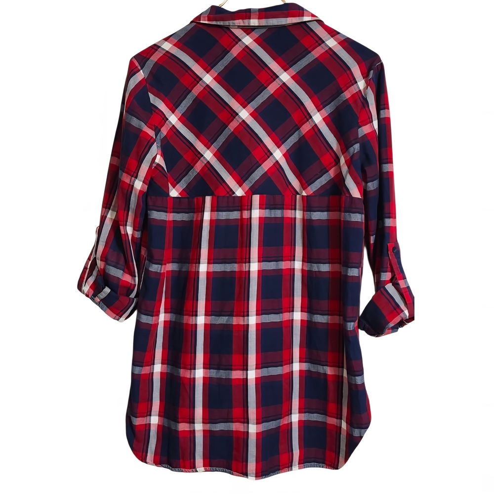 Zara Red and Blue Plaid Shirt - Picture 5 of 6